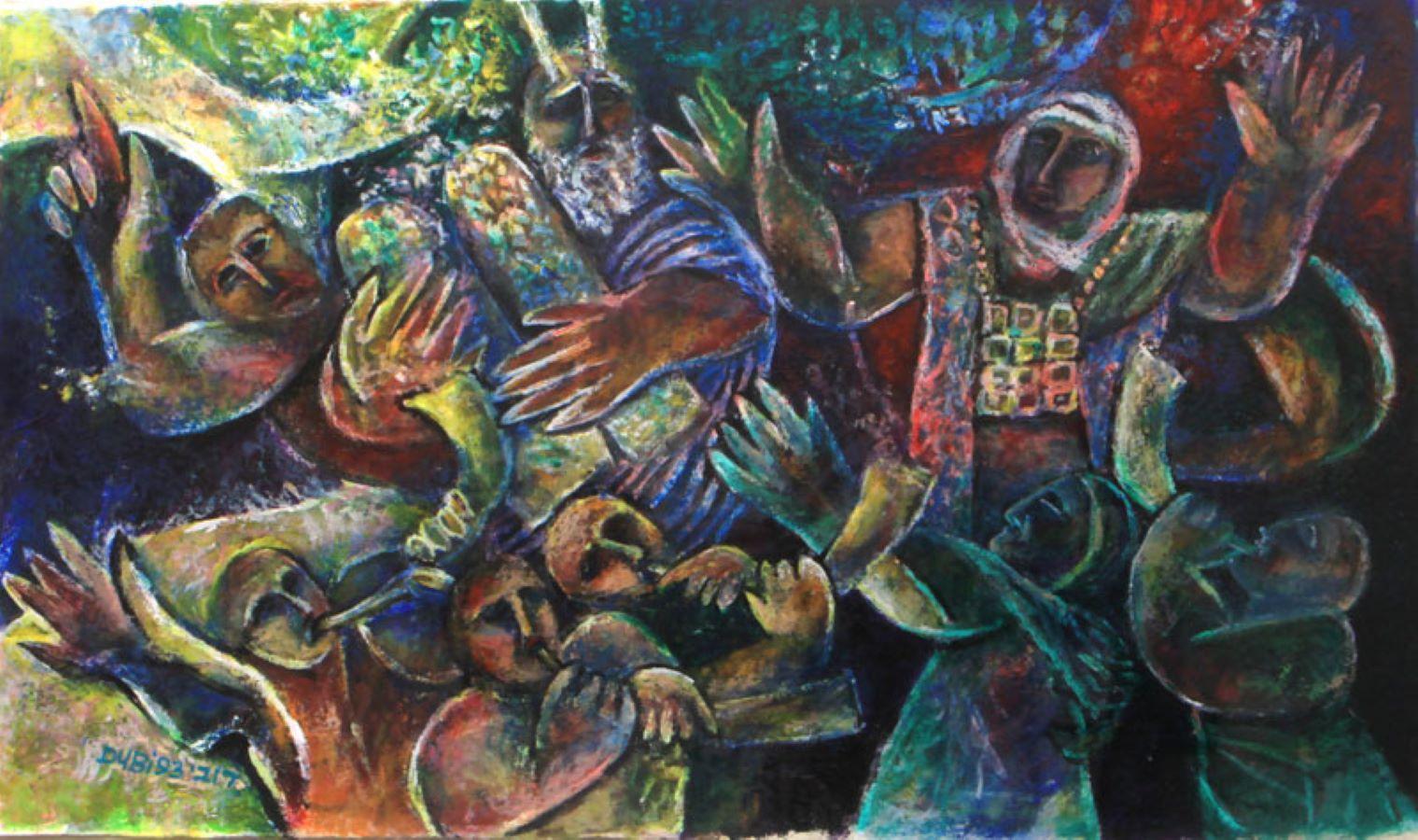 The Redeemer - encadré, pastel original sur papier. Signé par l'artiste avec le COA