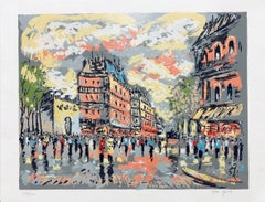 (Title Unknown) Street Scene. Limited Edition Serigraph. Signed by Artist.