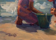 Girl Play-Limited Edition Giclée on Unstretched Canvas