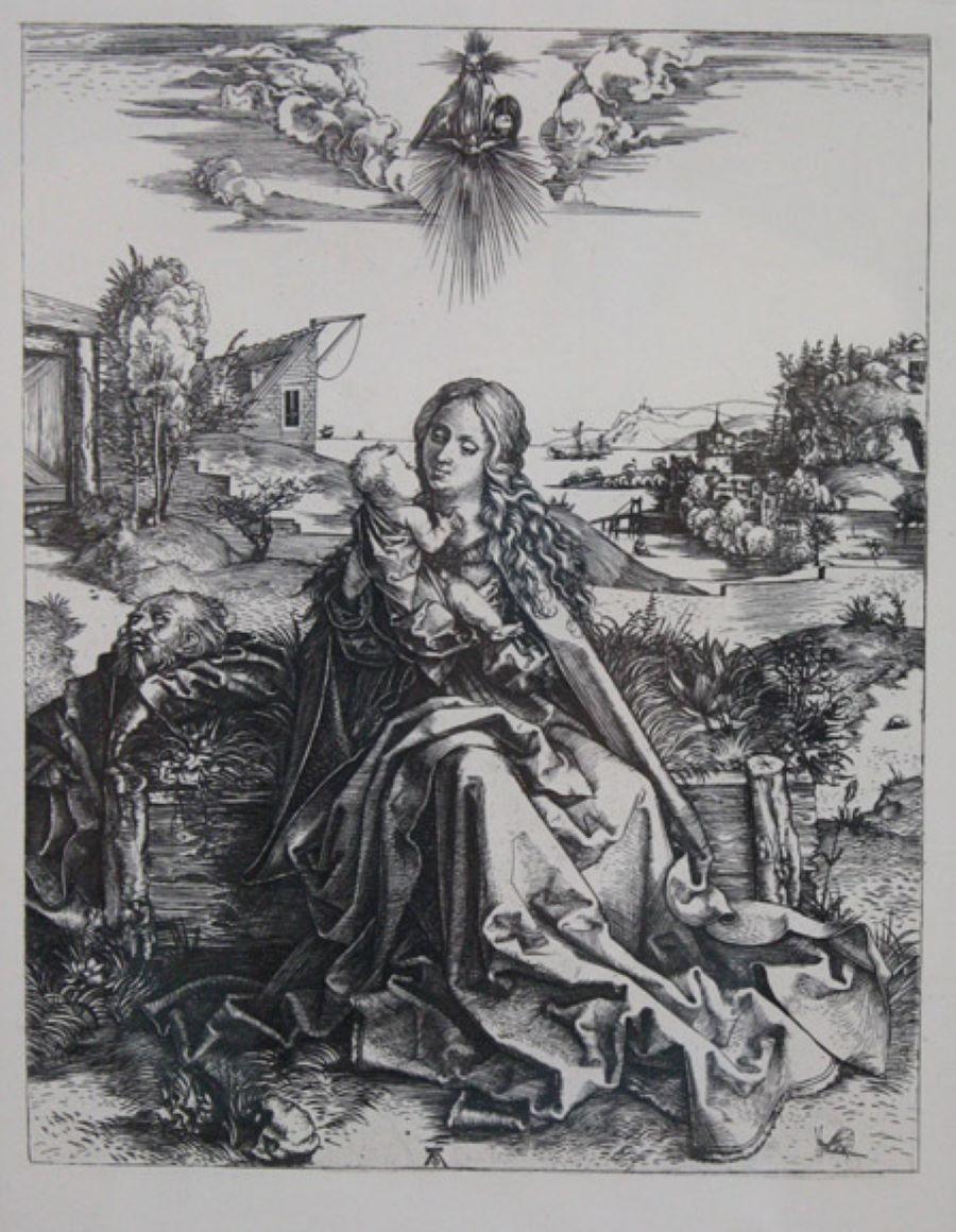 Albrecht Dürer  Portrait Print - Holy Family with a Dragonfly-Framed (Reproduction) Print