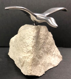 (Title Unknown) Seagull on Rock. Signed by the Artist.
