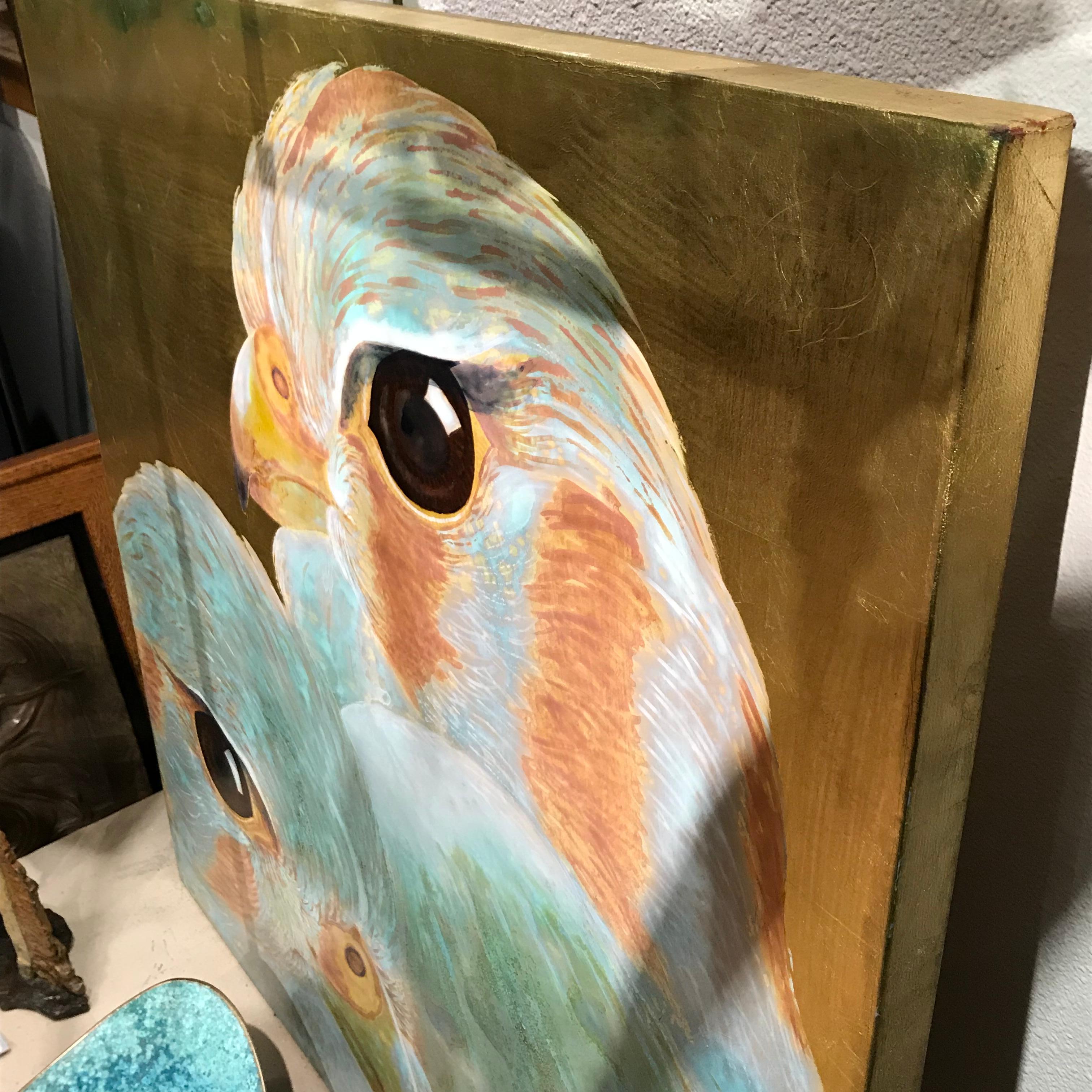 Spilling my Heart to You - Gold Animal Painting by Leo E. Osborne