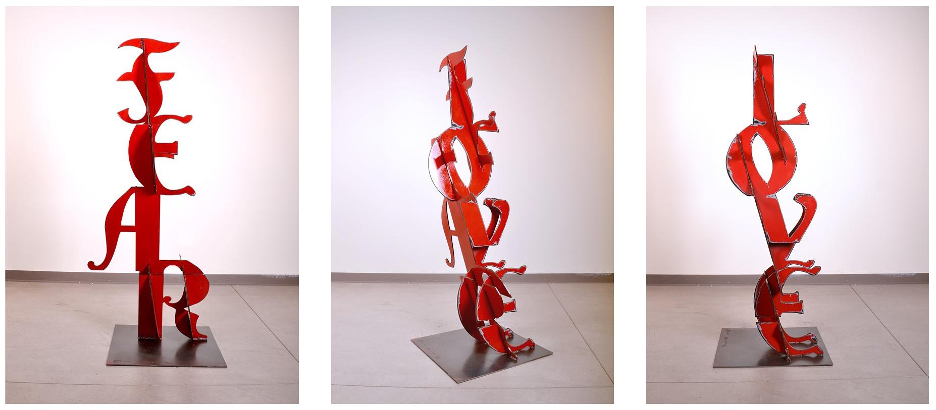 Fear Love - Contemporary Sculpture by Joe Norman
