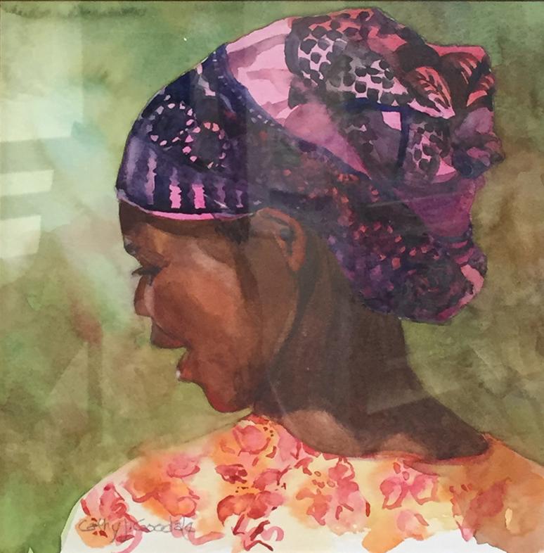 African Beauty - American Impressionist Painting by Cathy Goodale