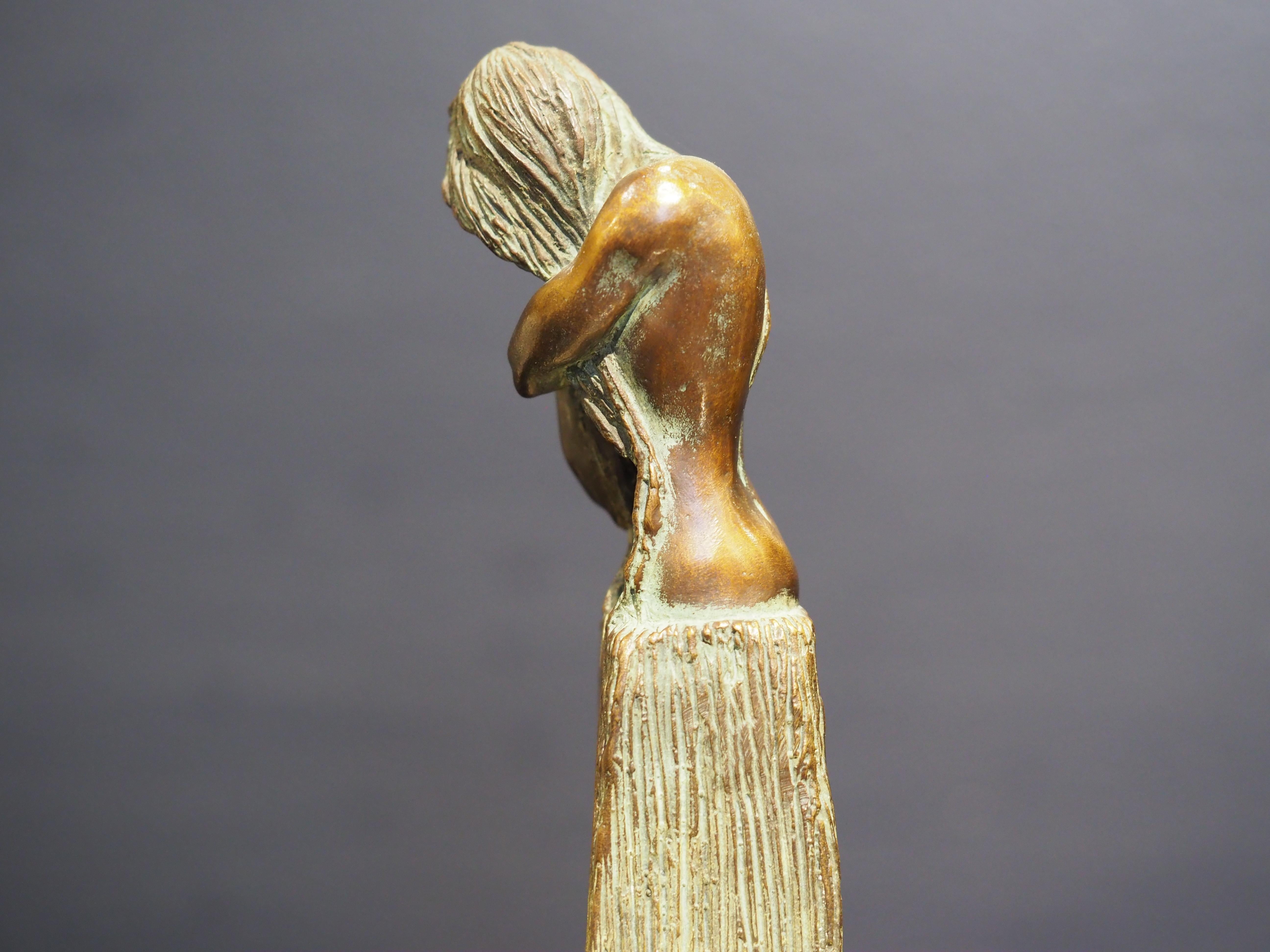 Grief - Realist Sculpture by Edward Fleming