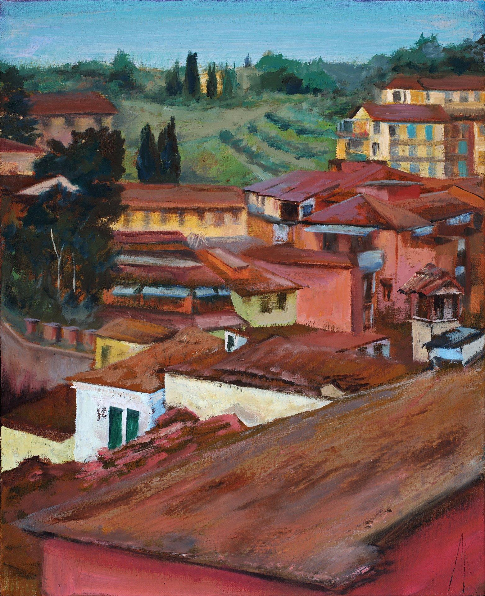 Siena Estudio de Primavera nº 1, óleo 22x18 - Painting de Alyson Kinkade