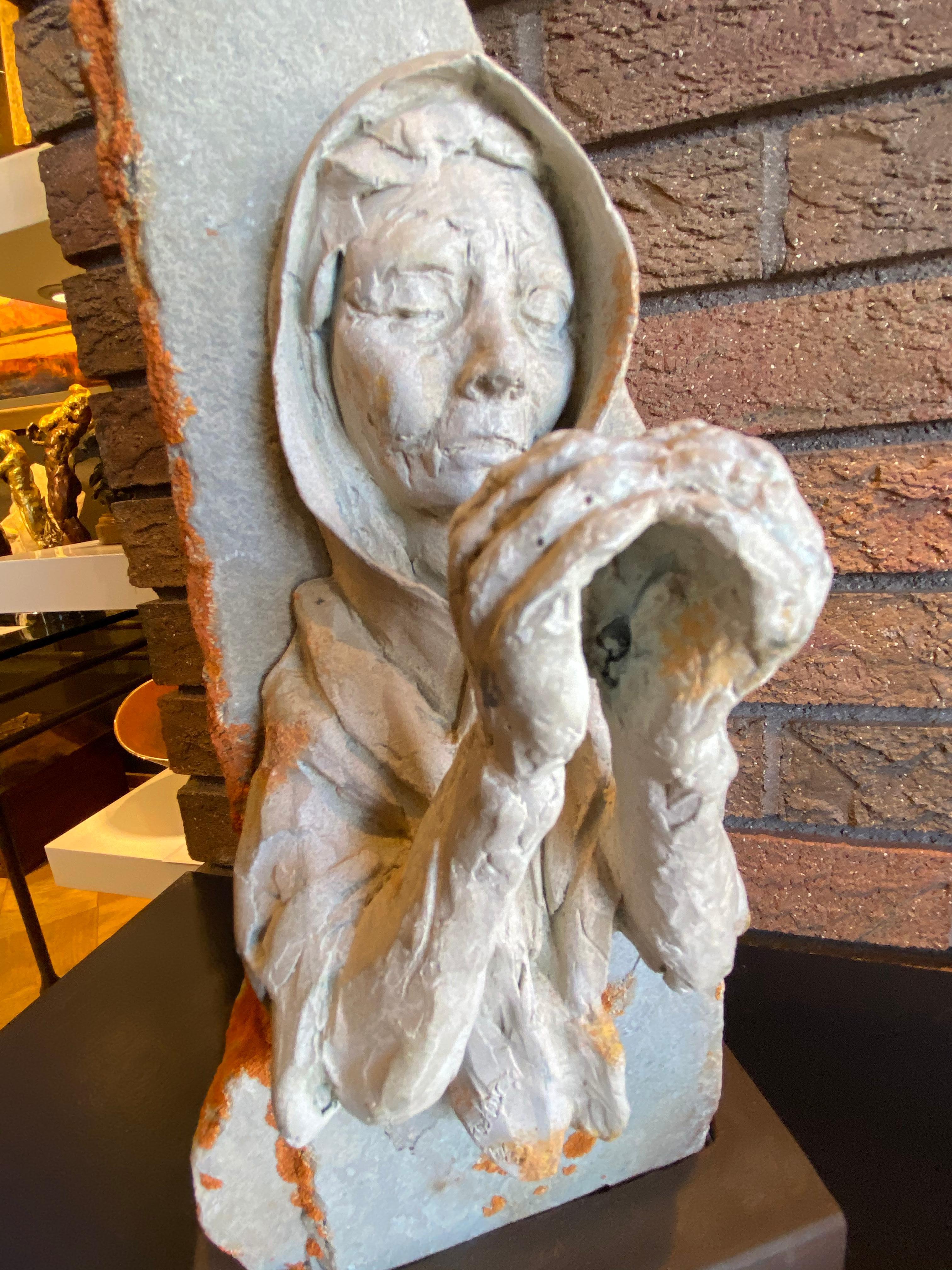 Denny Haskew Figurative Sculpture - Trail of Forgiveness