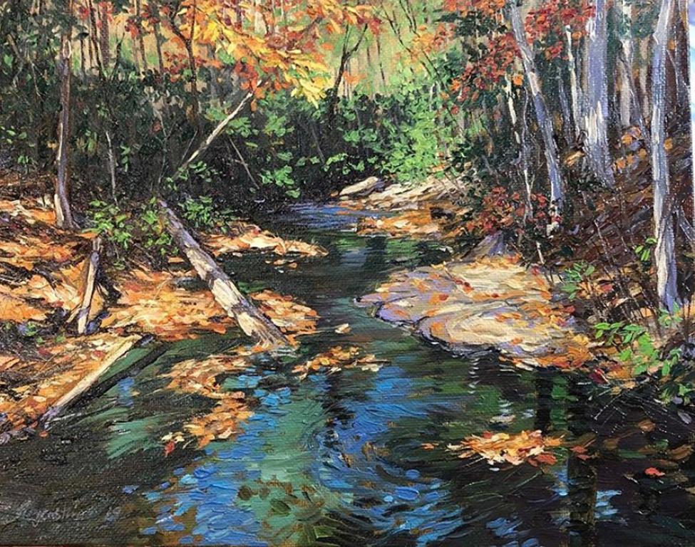 Autrey Mill Creek - Georgia - Painting by Daniel Augenstein