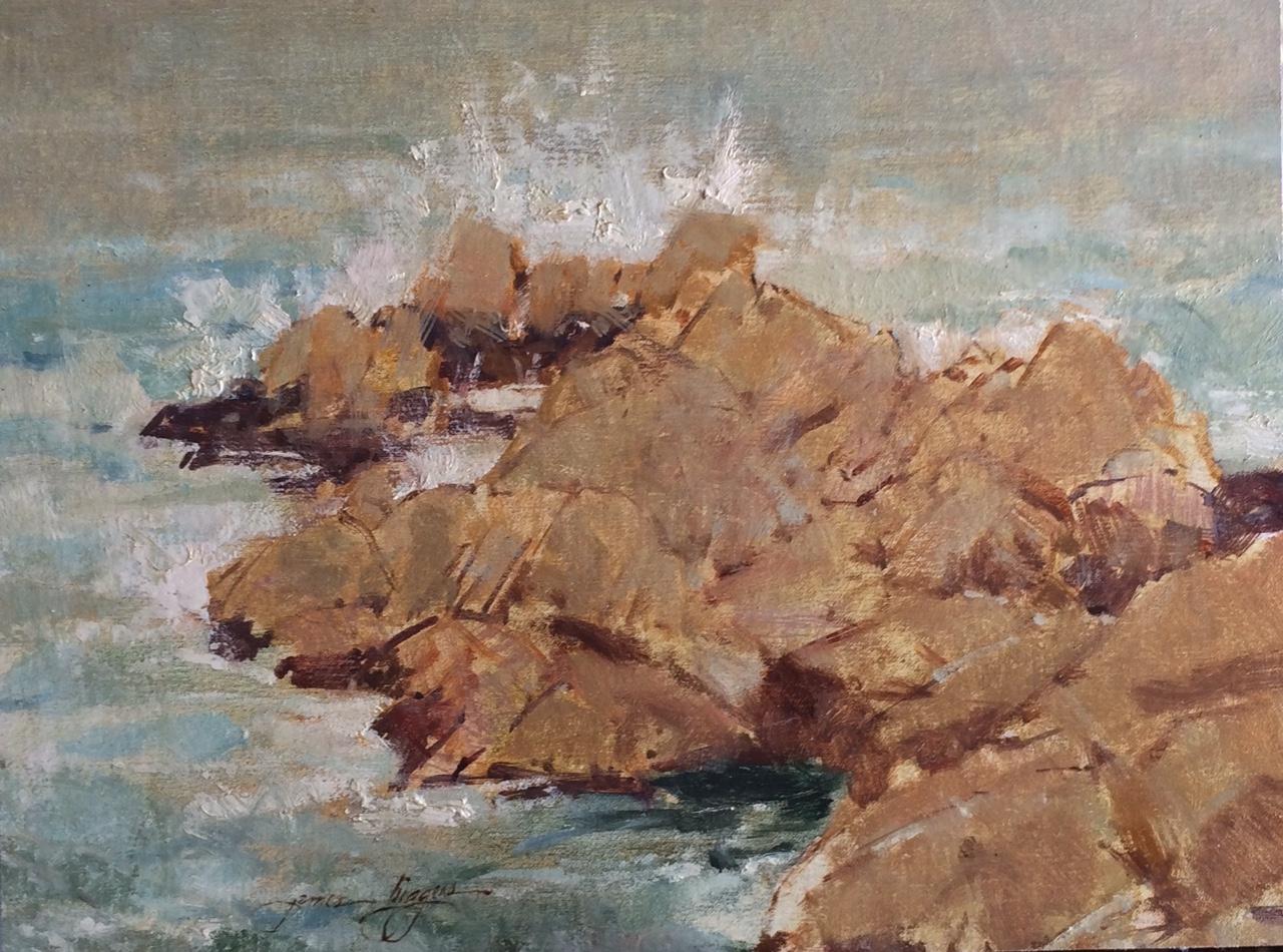 James Biggers Landscape Painting - Carmel Beach