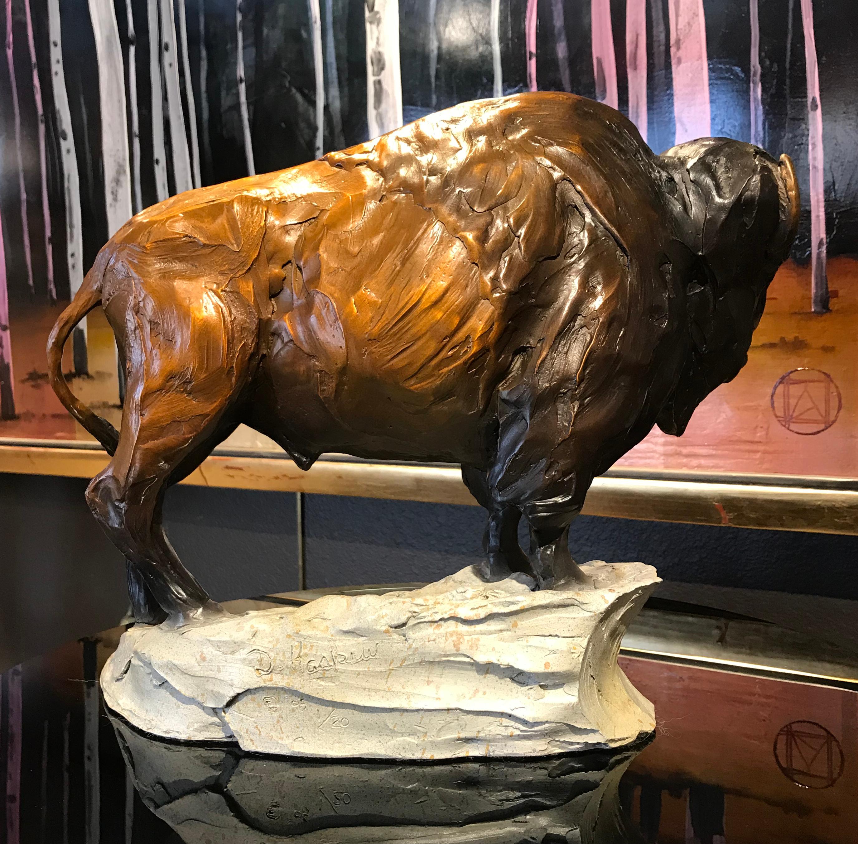 Silver and Gold by Denny Haskew
Wildlife American Bison Sculpture
Bronze limited edition of 20, maquette: 12x16x6