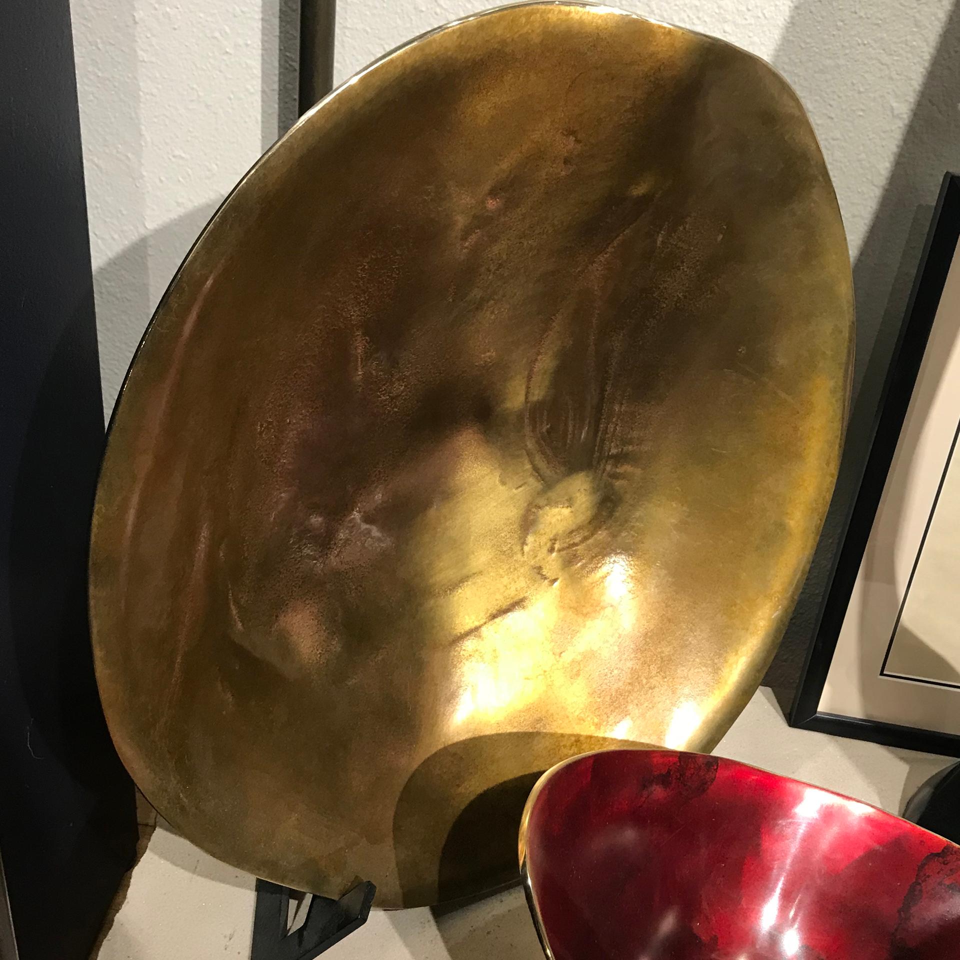 Warped Platter, 17” diameter Bronze For Sale 3