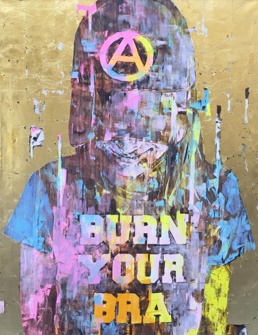 Burn Your Bra - Mixed Media Art by Marco Grassi