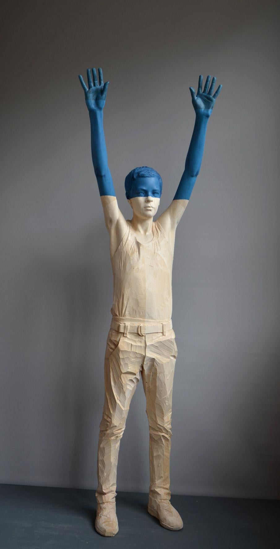Willy Verginer Figurative Sculpture - Acqua Alta Figure 9