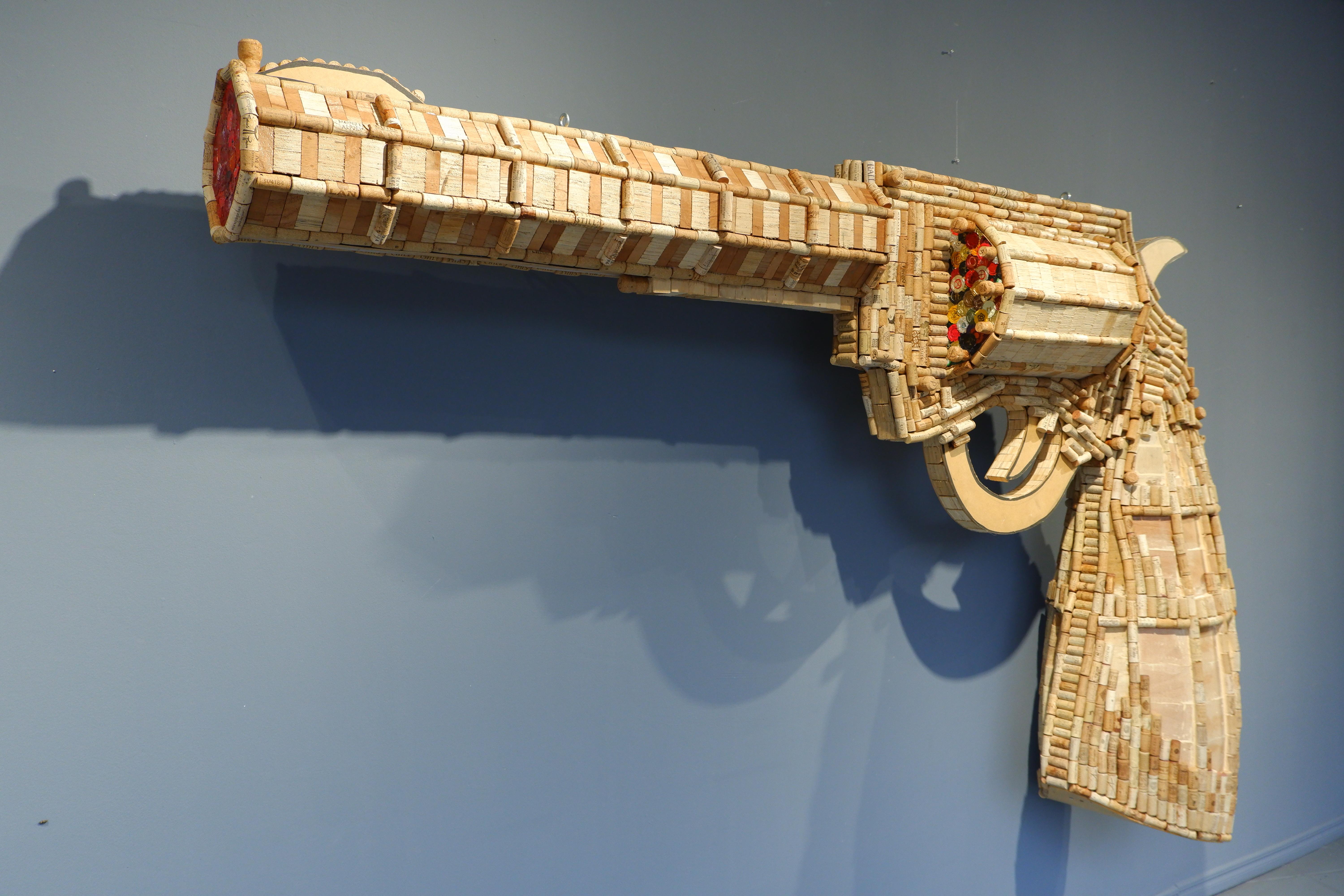 Guns Pop - Pop Art Sculpture by Audie Rafael Chamorro 