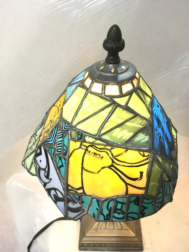TF Dutchman - Secret Stash, 2012 (stained glass lamp) For Sale at 1stDibs