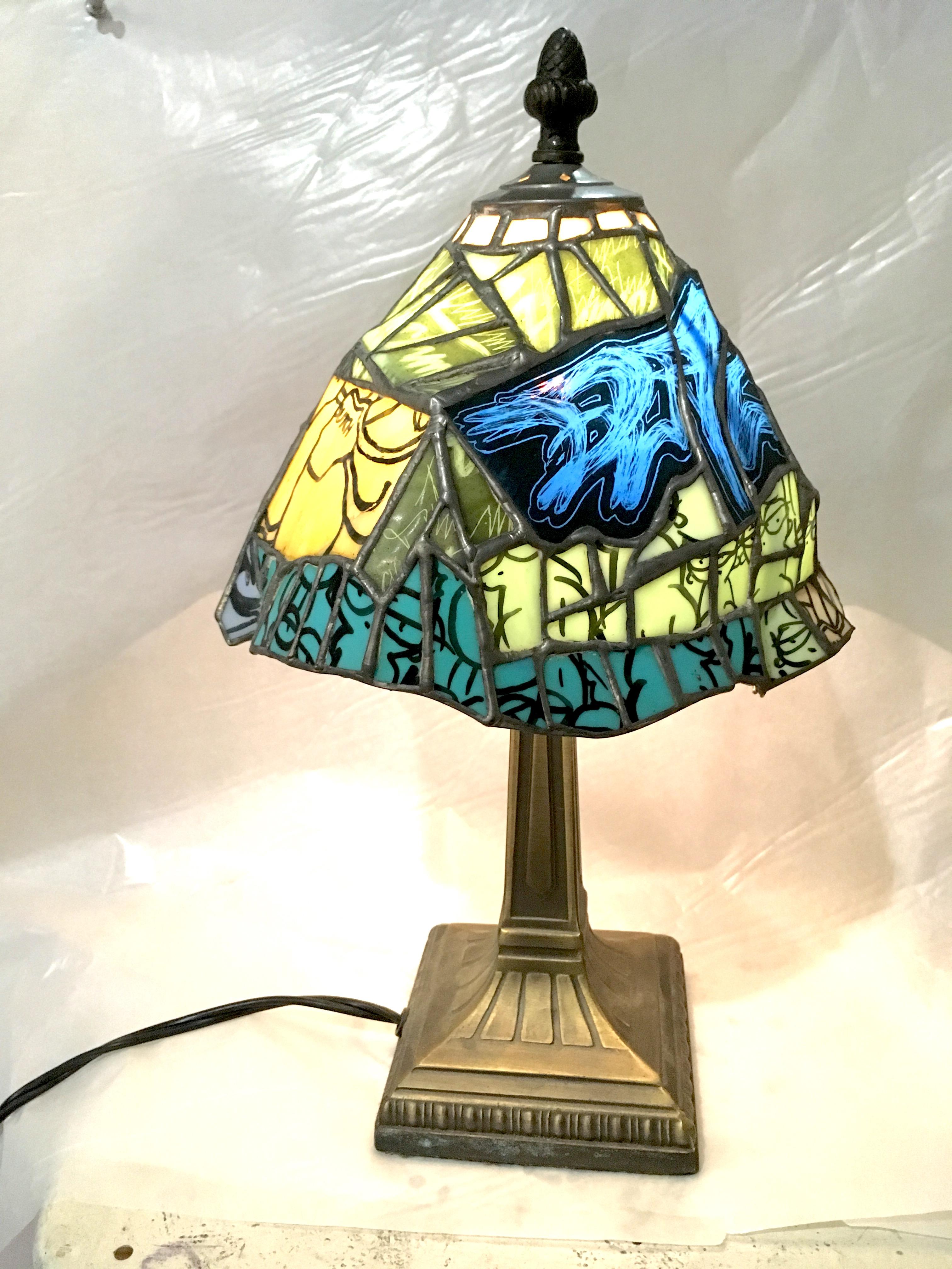 nightmare before christmas stained glass lamp
