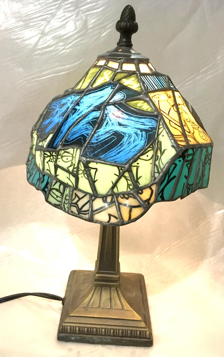 TF Dutchman - Secret Stash, 2012 (stained glass lamp) For Sale at 1stDibs