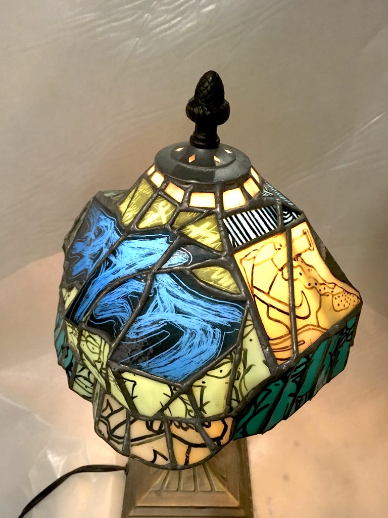 TF Dutchman - Secret Stash, 2012 (stained glass lamp) For Sale at 1stDibs
