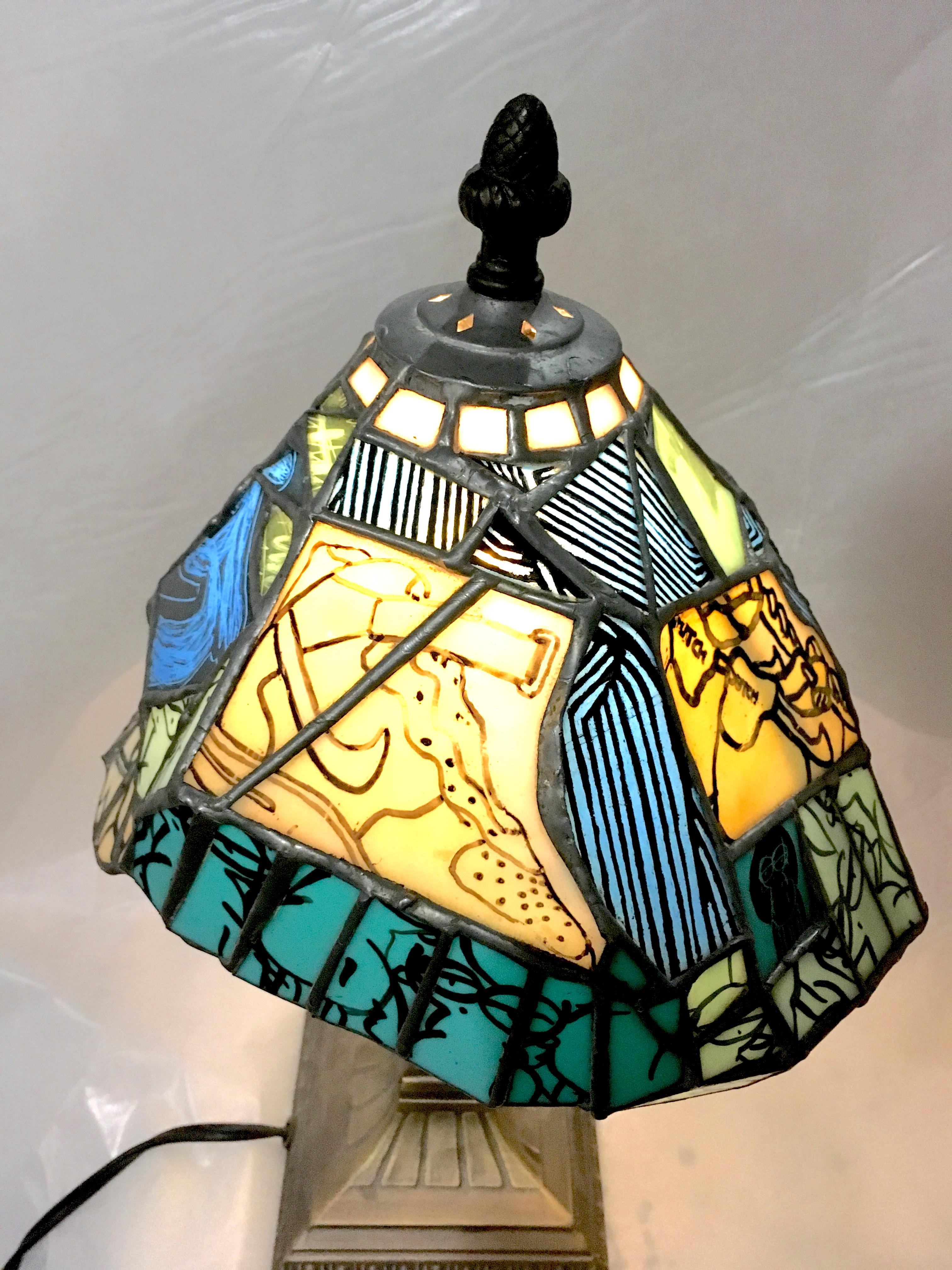 Secret Stash, 2012 (stained glass lamp) For Sale 3