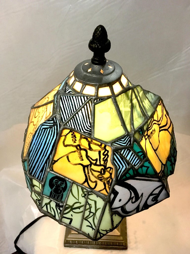 TF Dutchman - Secret Stash, 2012 (stained glass lamp) For Sale at 1stDibs