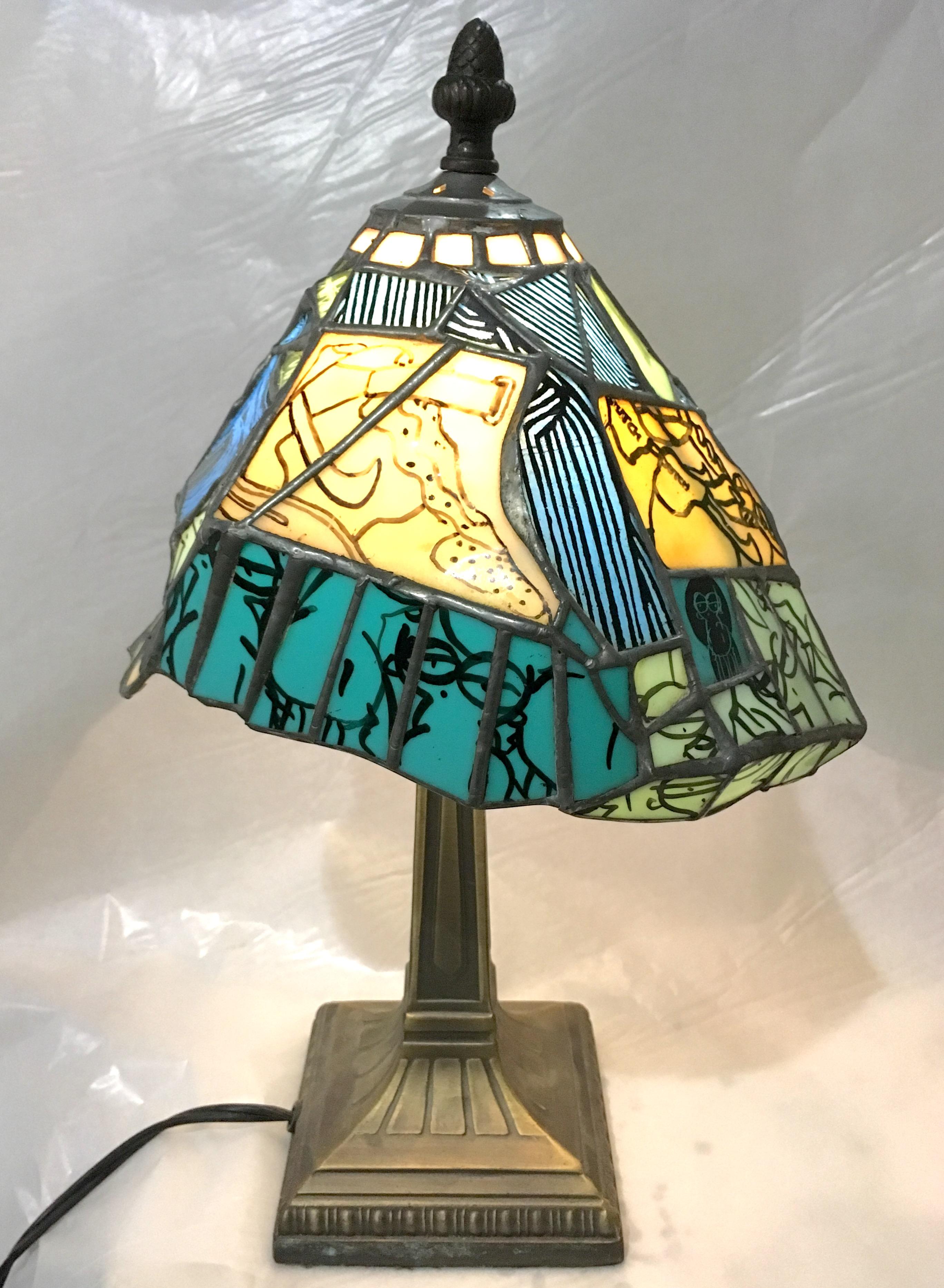 Secret Stash, 2012 (stained glass lamp) For Sale 2