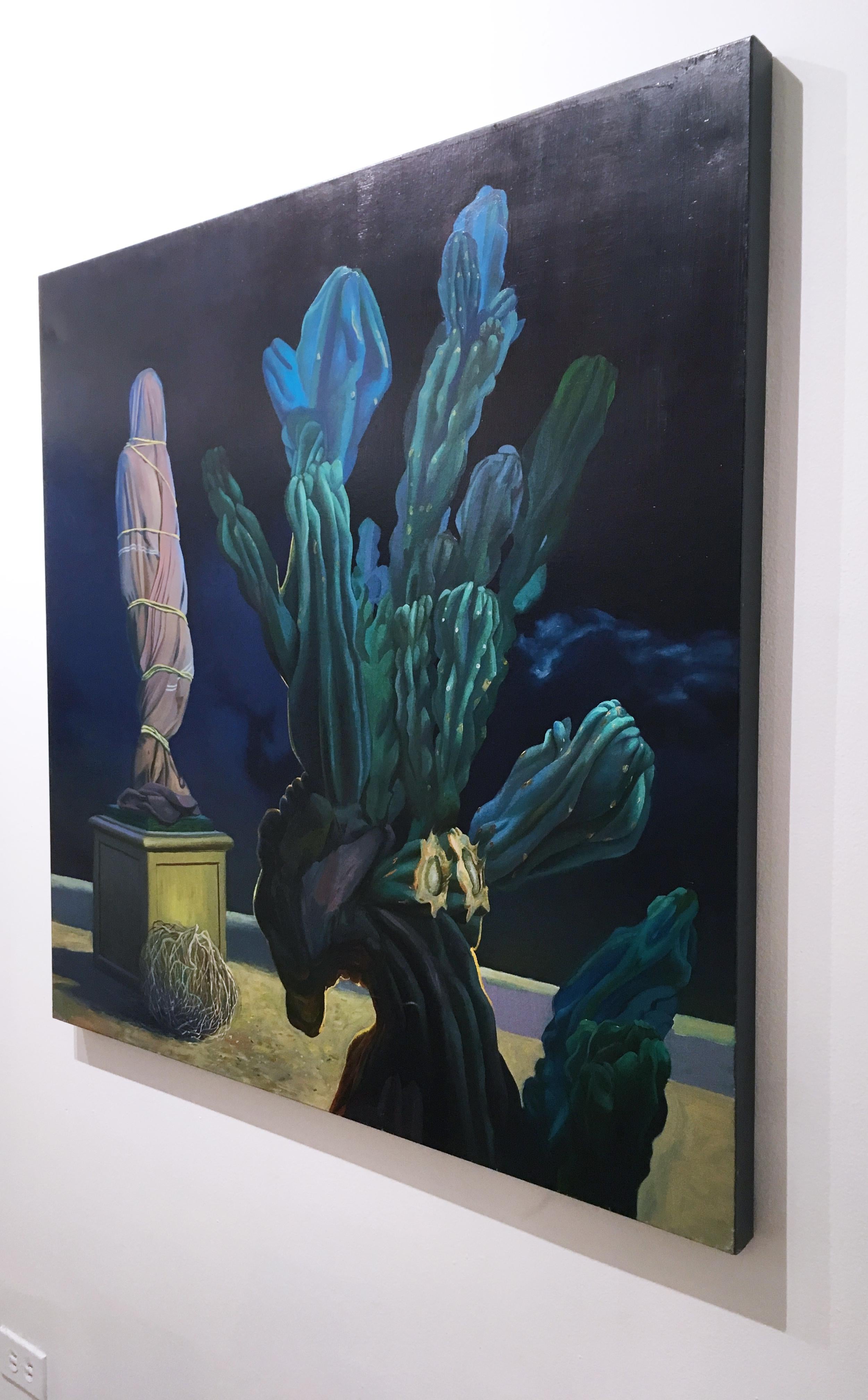 Statue, surrealistisch, figurativ, Landschaft, Öl auf Leinen, 2019 (Zeitgenössisch), Painting, von Thomas John Carlson