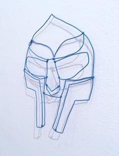 MF DOOM, 2019, wire sculpture, blue, hip hop, rap, mask, metal face