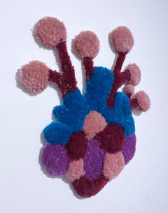 Stay Away (2022), tufted art, textile, fiber, yarn, abstract, wall or table rug