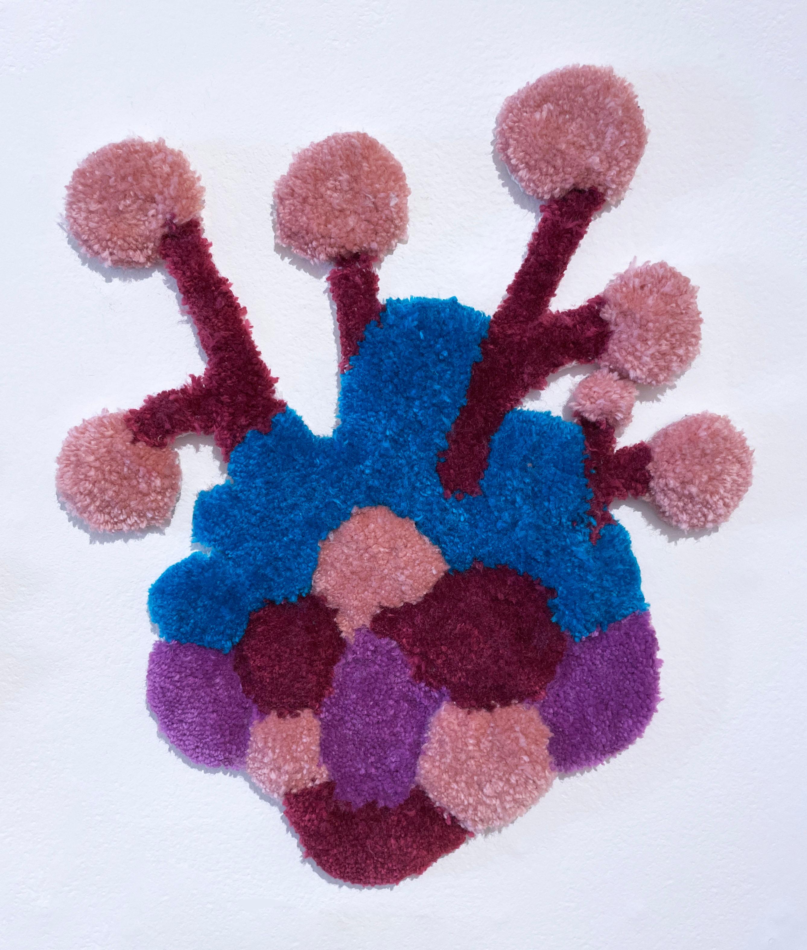 Stay Away (2022), tappeto d'arte, tessile, in fibra, in filato, astratto, da parete o da tavolo, con lavorazione tufted in vendita 3