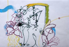 Despertar de Primavera (2022), figurativo, mujer, desnudo, dibujo de figura, boceto al pastel