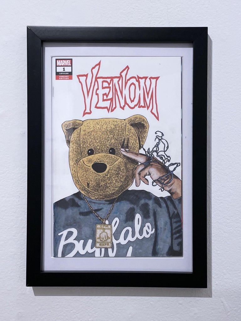 Venom (2021) by Sean 9 Lugo, comic book portrait of rapper Conway the Machine For Sale 2