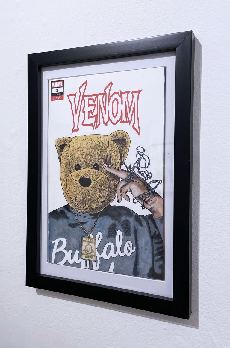 Venom (2021) by Sean 9 Lugo, comic book portrait of rapper Conway the Machine For Sale 3