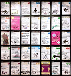 Four Years (Baby Yoda) (2022) by street artist City Kitty, graffiti MTA poster