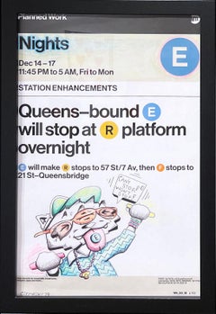 Four Years (Ecstasy) (2019) by street artist City Kitty, graffiti MTA poster
