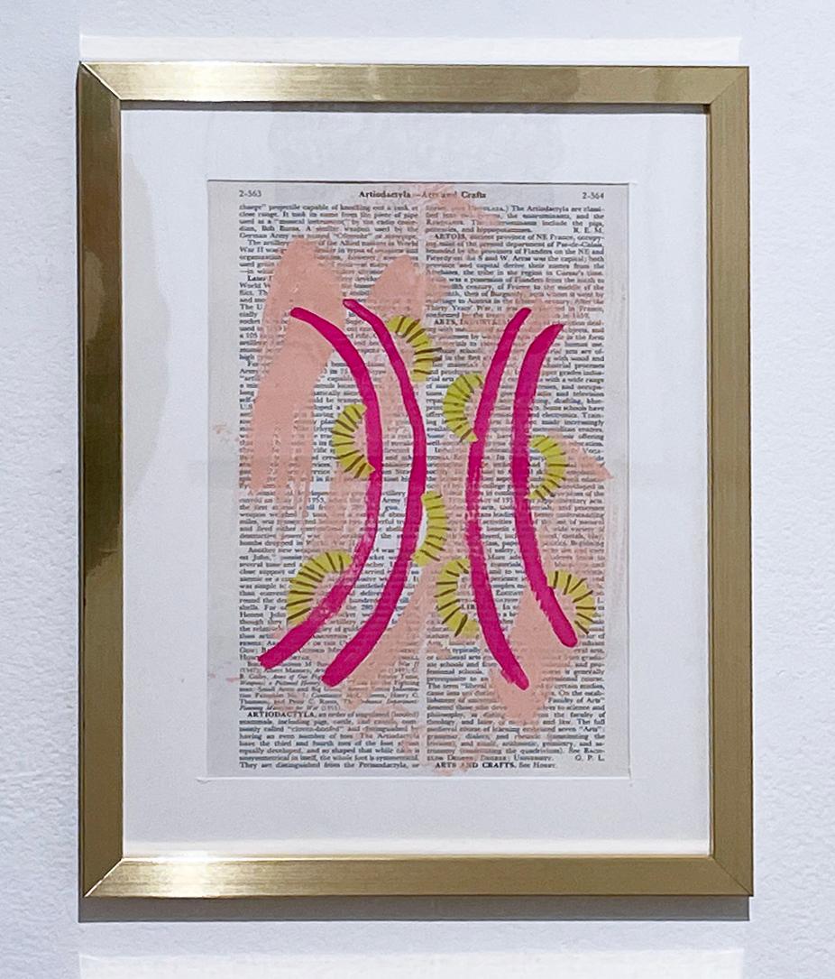 Untitled (hot pink curved lines)