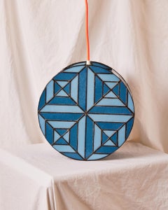 Blau auf Blau Origami-Anhänger