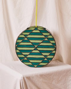 Green on Green Origami Pendant