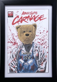 Absolute Carnage (2021) by S9L, comic book portrait of rapper Benny the Butcher