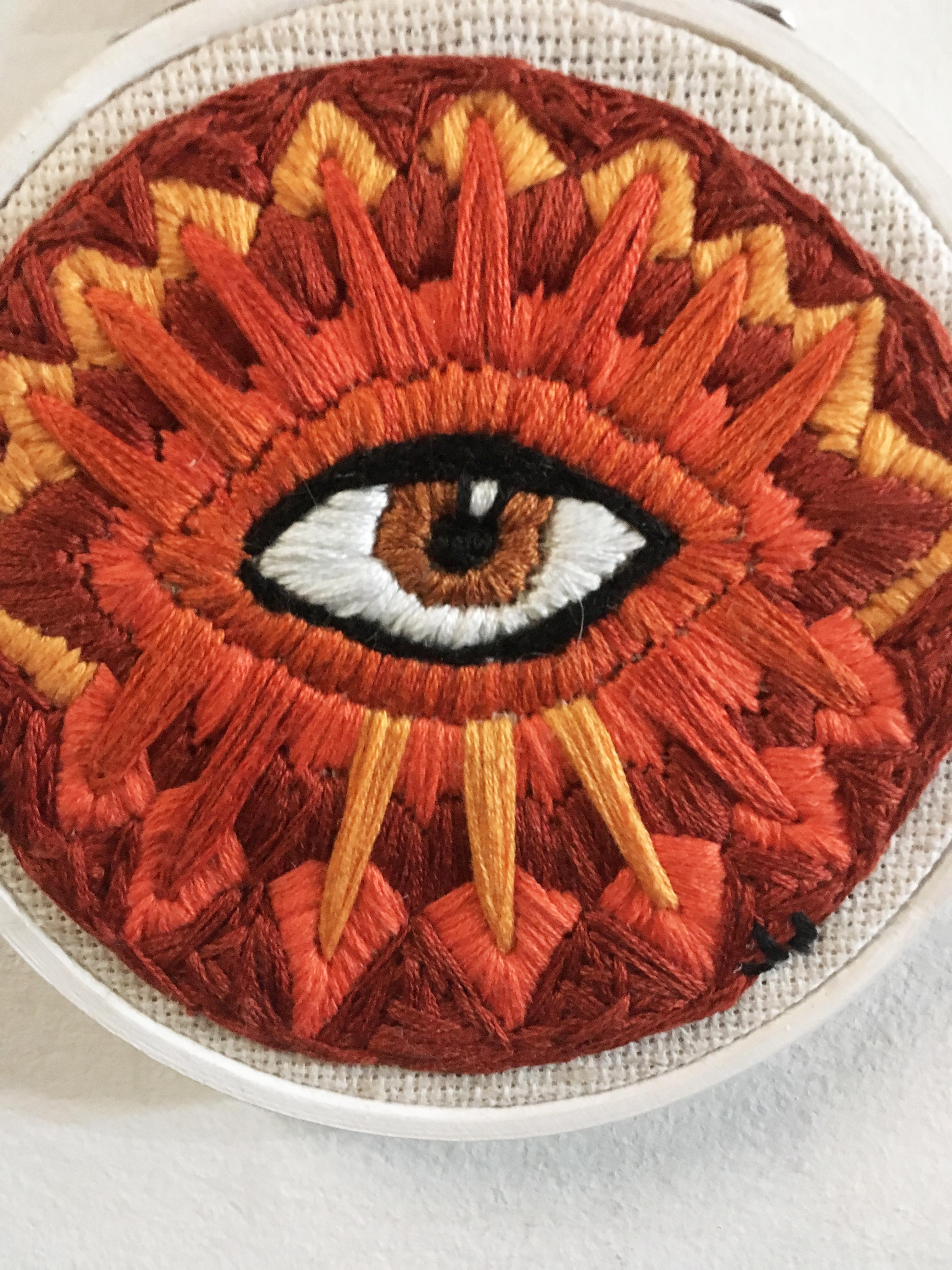 Embroidery, wood hoop
