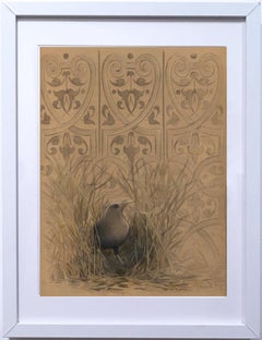 Wake Up Bird, uccello pergolato, natura, animale, motivo, disegno, incorniciato