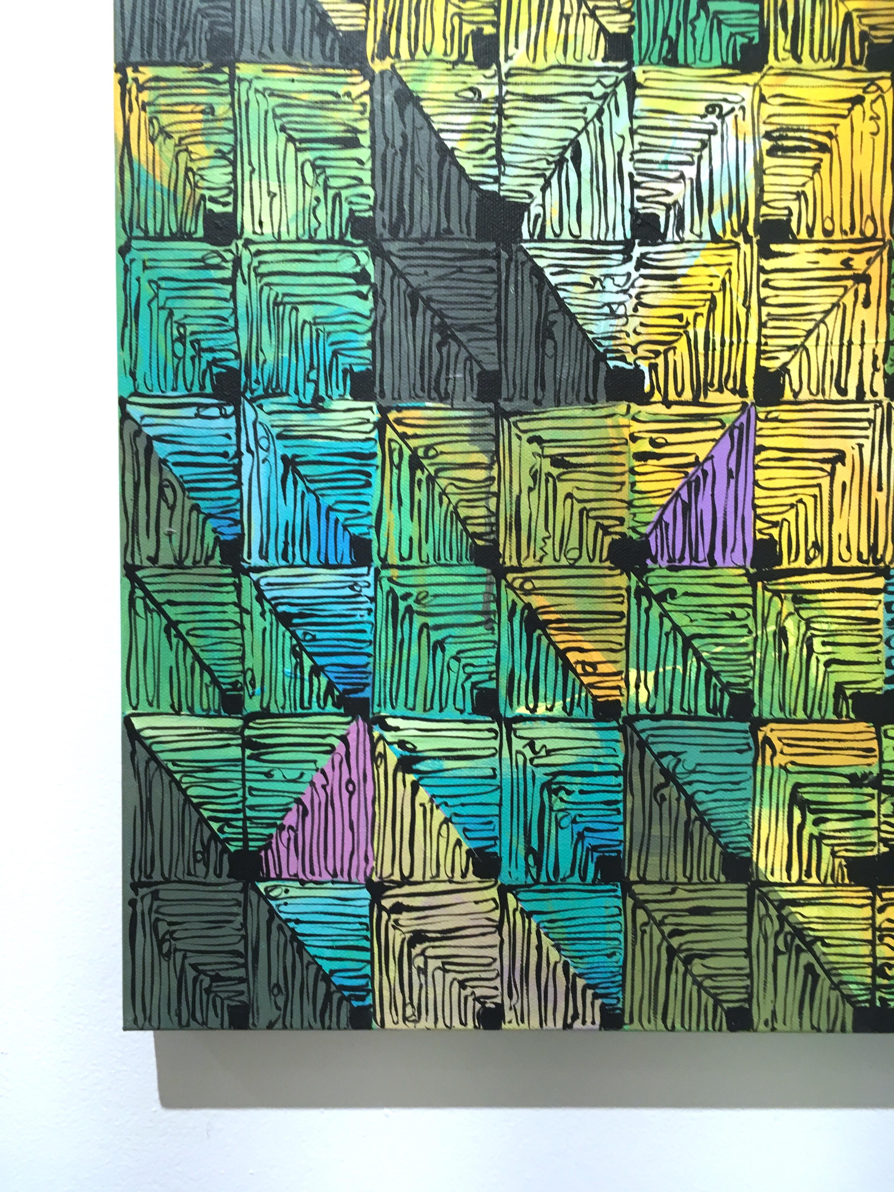 Maelstrom 8 - Abstract Painting Nero di Clarence Rich