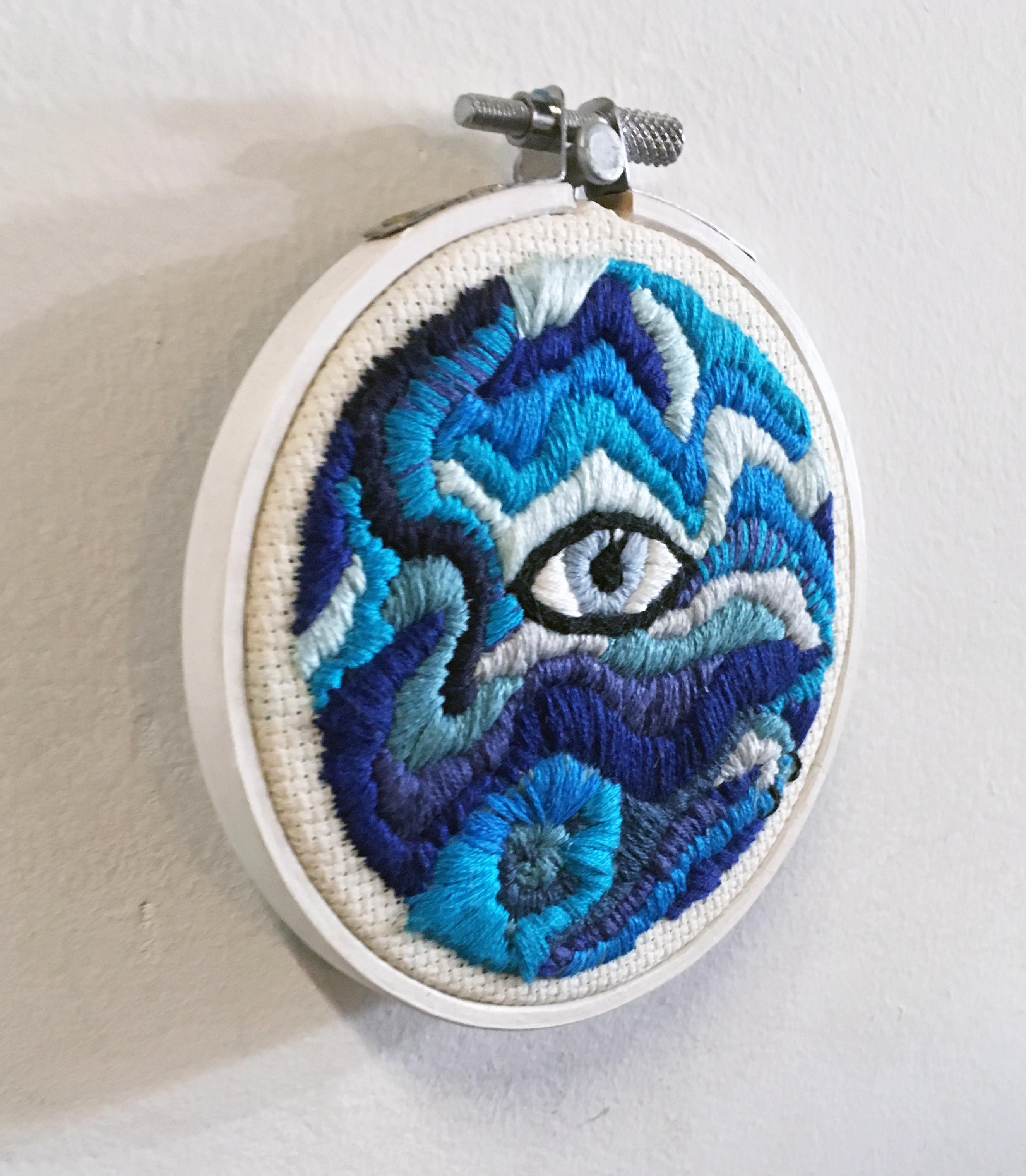 Embroidery, wood hoop

