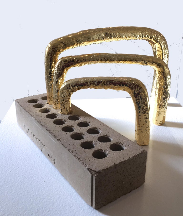 Andy Ralph Abstract Sculpture - Brick Node