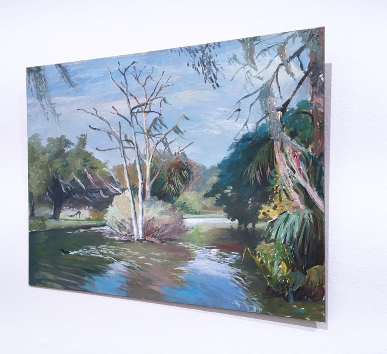 NOLA Swamp, plein air figurative, landscape, oil on panel, 2016 - Contemporary Painting by Thomas John Carlson