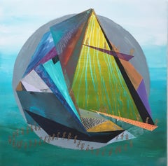 House of Peacock Ore Perception, acrylique, aquarelle et encre sur panneau de bois, rose