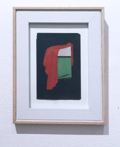 Over and Under, Collage on found paper, framed