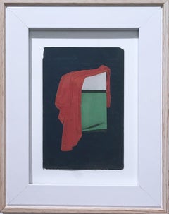 Over and Under, Collage on found paper, framed