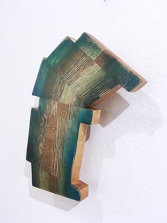 Untitled "Fragment 4" 2019, oil, varnish, wood, wall sculpture