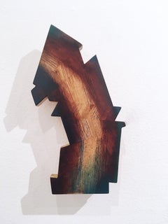 Untitled "Fragment 8" 2019, oil, varnish, wood, wall sculpture