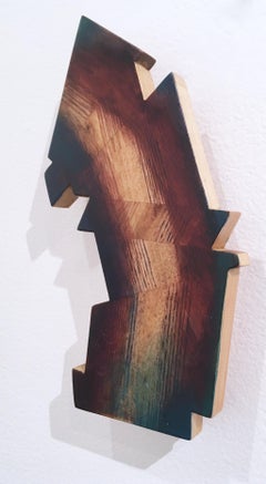 Untitled "Fragment 8" 2019, oil, varnish, wood, wall sculpture